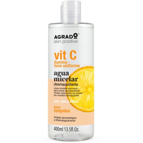 Міцелярна вода Agrado (Аградо) для зняття макіяжу з вітаміном С 400 мл в місті Харків : ціни, характеристика.  - фото №1 Міцелярна вода Agrado (Аградо) для зняття макіяжу з вітаміном С 400 мл в місті Харків : ціни, характеристика.