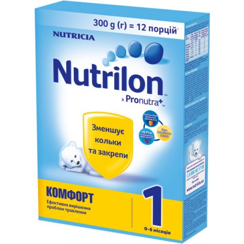 Суміш молочна Nutrilon Комфорт 1 (з 0 до 6 місяців) 300 г купити - фото №1 Суміш молочна Nutrilon Комфорт 1 (з 0 до 6 місяців) 300 г купити