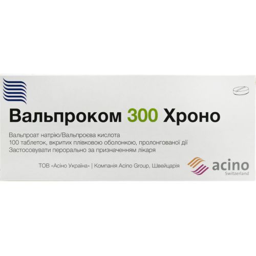 Вальпроком 300 мг таблетки №100 в місті Глобине : ціни, характеристика.  - фото №1 Вальпроком 300 мг таблетки №100 в місті Глобине : ціни, характеристика.