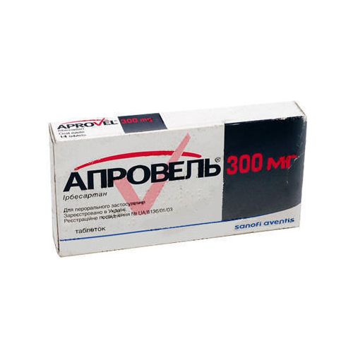 Апровель 300 мг таблетки №28 в Україні - фото №1 Апровель 300 мг таблетки №28 в Україні