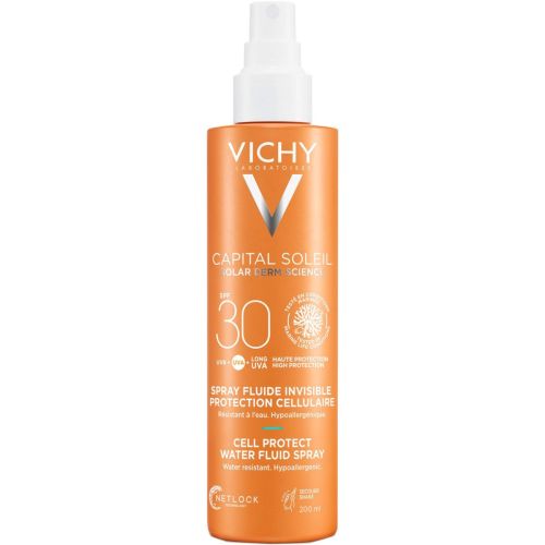 Спрей-флюид Vichy (Виши) Capital Soleil водостойкий солнцезащитный для тела SPF30 200 мл в городе Вышгород : цены, характеристики.  - фото №1 Спрей-флюид Vichy (Виши) Capital Soleil водостойкий солнцезащитный для тела SPF30 200 мл в городе Вышгород : цены, характеристики.