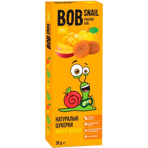 Конфеты Bob Snail (Улитка Боб) манго-яблоко 30 г в городе Винница : цены, характеристики.  - фото №1 Конфеты Bob Snail (Улитка Боб) манго-яблоко 30 г в городе Винница : цены, характеристики.