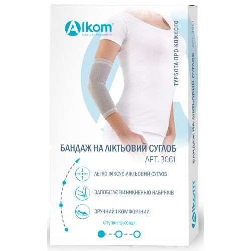 Бандаж Алком нна ліктьовий суглоб 3061 (р.3) в місті Канів : ціни, характеристика.  - фото №1 Бандаж Алком нна ліктьовий суглоб 3061 (р.3) в місті Канів : ціни, характеристика.