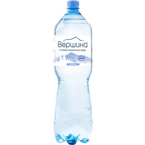 Мінеральна вода Вершина негазована столова 1,5 л в місті Глобине : ціни, характеристика.  - фото №1 Мінеральна вода Вершина негазована столова 1,5 л в місті Глобине : ціни, характеристика.