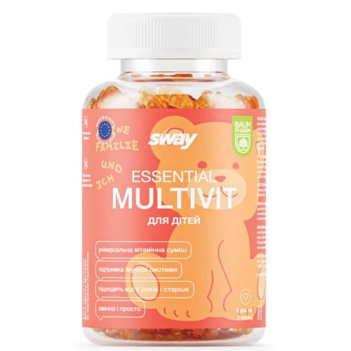 Sway (Свей) Мультивит Для детей желатиновые пастилки №60 в городе Софиевка : цены, характеристики.  - фото №1 Sway (Свей) Мультивит Для детей желатиновые пастилки №60 в городе Софиевка : цены, характеристики.