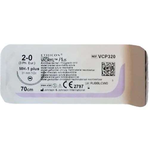 Шовний матеріал Вікрил Плюс 2-0 колюча голка 31 мм 70 см VCP320 в місті Вишгород : ціни, характеристика.  - фото №1 Шовний матеріал Вікрил Плюс 2-0 колюча голка 31 мм 70 см VCP320 в місті Вишгород : ціни, характеристика.