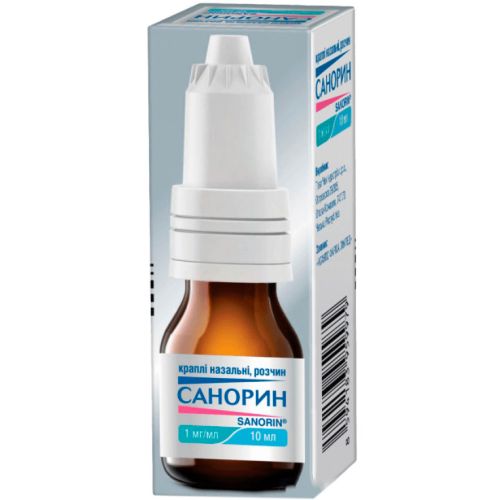 Санорин 0,1% капли 10 мл в городе Перещепино : цены, характеристики.  - фото №1 Санорин 0,1% капли 10 мл в городе Перещепино : цены, характеристики.