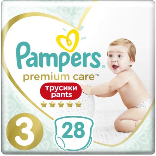 Підгузки-трусики Pampers Premium Care Pants 3 Midi (6-11 кг) №28  в місті Перещепине : ціни, характеристика.  - фото №1 Підгузки-трусики Pampers Premium Care Pants 3 Midi (6-11 кг) №28  в місті Перещепине : ціни, характеристика.