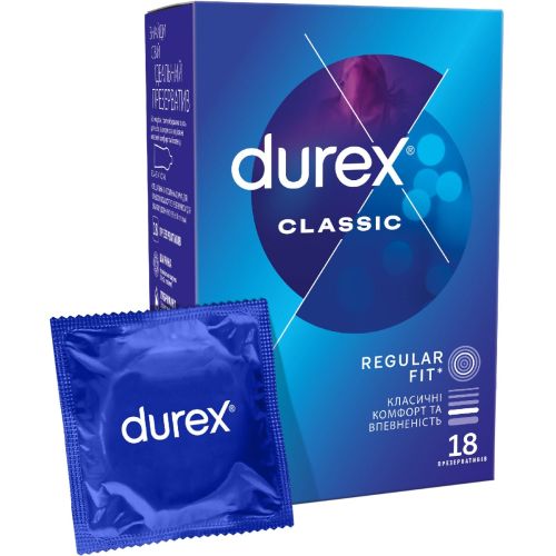 Презервативи Durex Classic №18 в місті Полтава : ціни, характеристика.  - фото №1 Презервативи Durex Classic №18 в місті Полтава : ціни, характеристика.