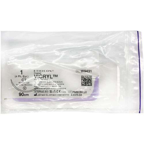 Шовний матеріал Вікрил (Vicryl) 1 Уніфарм (Unipharm) колюча без голки 90 см 40 мм в місті Канів : ціни, характеристика.  - фото №1 Шовний матеріал Вікрил (Vicryl) 1 Уніфарм (Unipharm) колюча без голки 90 см 40 мм в місті Канів : ціни, характеристика.