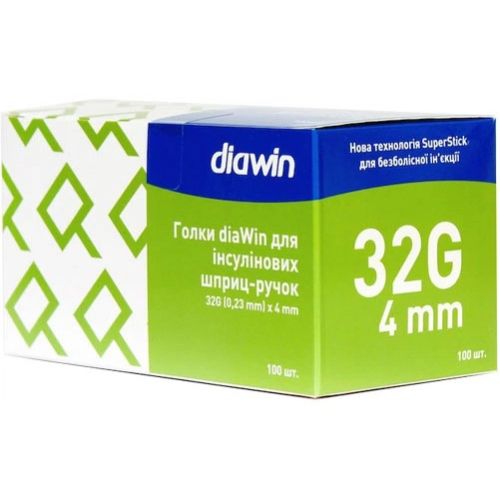 Голка для шприц-ручки Diawin G32 (0,23 x 4 мм) №100 в місті Самбір : ціни, характеристика. - фото №1 Голка для шприц-ручки Diawin G32 (0,23 x 4 мм) №100 в місті Самбір : ціни, характеристика.