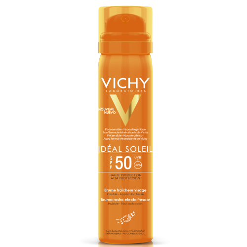Спрей Vichy (Віши) Ideal Soleil невидимий сонцезахисний освіжаючий для обличчя SРF+50 75 мл в місті Богородчани : ціни, характеристика.  - фото №1 Спрей Vichy (Віши) Ideal Soleil невидимий сонцезахисний освіжаючий для обличчя SРF+50 75 мл в місті Богородчани : ціни, характеристика.
