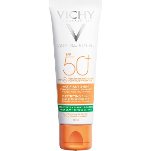 Крем Vichy (Виши) Capital Soleil солнцезащитный матирующий 3 в 1 для жирной проблемной кожи SPF50 50 мл в городе Вышгород : цены, характеристики.  - фото №1 Крем Vichy (Виши) Capital Soleil солнцезащитный матирующий 3 в 1 для жирной проблемной кожи SPF50 50 мл в городе Вышгород : цены, характеристики.