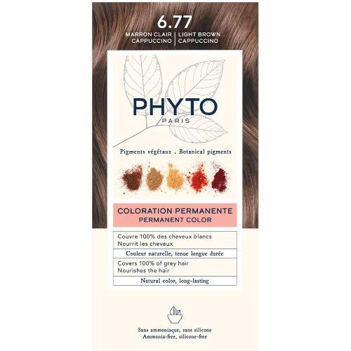 Крем-фарба для волосся Phyto (Фіто) Phytocolor Тон 6.77 (cвітло-каштановий капучіно) в місті Первомайськ : ціни, характеристика.  - фото №1 Крем-фарба для волосся Phyto (Фіто) Phytocolor Тон 6.77 (cвітло-каштановий капучіно) в місті Первомайськ : ціни, характеристика.
