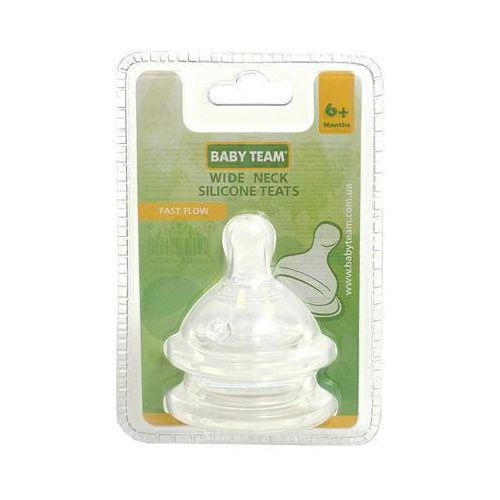 Соска силиконовая классическая для бутылочки с широким горлом быстрый поток Baby Team (2022) 2 шт в Киеве : цены, характеристики.  - фото №1 Соска силиконовая классическая для бутылочки с широким горлом быстрый поток Baby Team (2022) 2 шт в Киеве : цены, характеристики.