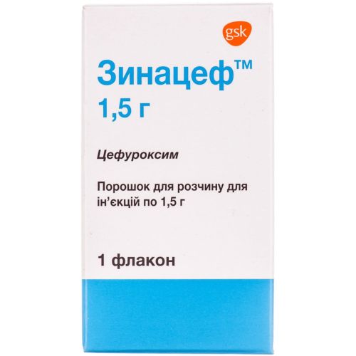 Зинацеф 1,5 г порошок для розчину для ін'єкцій флакон №1  в місті Первомайськ : ціни, характеристика.  - фото №1 Зинацеф 1,5 г порошок для розчину для ін'єкцій флакон №1  в місті Первомайськ : ціни, характеристика.