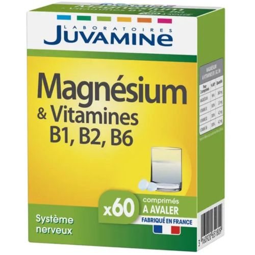 Juvamine (Жувамін) Магній + Вітаміни В1, В2, В6 таблетки №60 в місті Чернівці : ціни, характеристика. - фото №1 Juvamine (Жувамін) Магній + Вітаміни В1, В2, В6 таблетки №60 в місті Чернівці : ціни, характеристика.