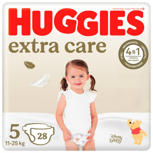 Підгузки Huggies (Хаггіс) Extra Care розмір 5 (11-25 кг) №28 в місті Перещепине : ціни, характеристика.  - фото №1 Підгузки Huggies (Хаггіс) Extra Care розмір 5 (11-25 кг) №28 в місті Перещепине : ціни, характеристика.