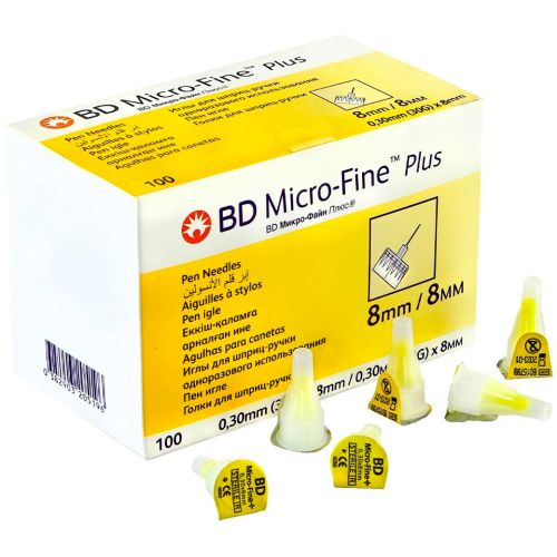 Голки BD Micro-Fine Plus для шприц-ручки 30 G (0,30 x 8,0 мм) №1 в місті Софіївка : ціни, характеристика.  - фото №1 Голки BD Micro-Fine Plus для шприц-ручки 30 G (0,30 x 8,0 мм) №1 в місті Софіївка : ціни, характеристика.
