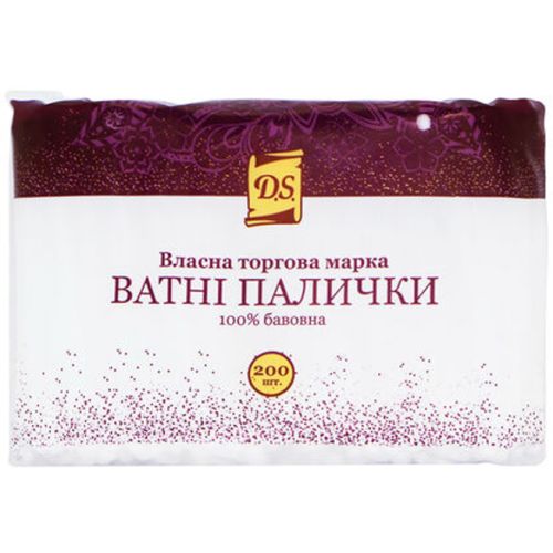 Ватні палички D.S. у пакеті, 200 шт. в місті Чернігів : ціни, характеристика.  - фото №1 Ватні палички D.S. у пакеті, 200 шт. в місті Чернігів : ціни, характеристика.