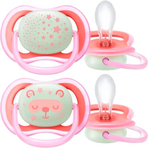 Пустышка Avent ночная 6-18 месяцев для девочек, 2 шт. в Киеве : цены, характеристики.  - фото №1 Пустышка Avent ночная 6-18 месяцев для девочек, 2 шт. в Киеве : цены, характеристики.