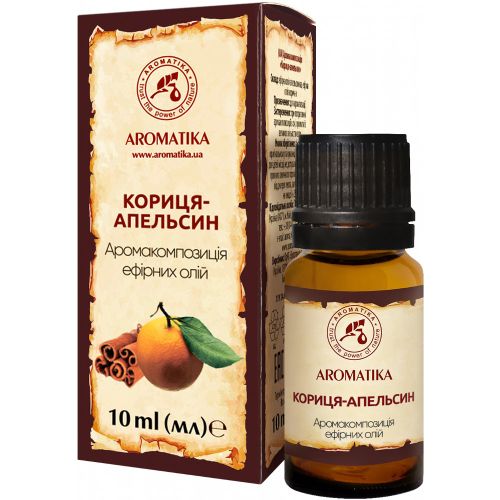 Аромакомпозиція Ароматика Кориця-Апельсин 10 мл в місті Богородчани : ціни, характеристика.  - фото №1 Аромакомпозиція Ароматика Кориця-Апельсин 10 мл в місті Богородчани : ціни, характеристика.