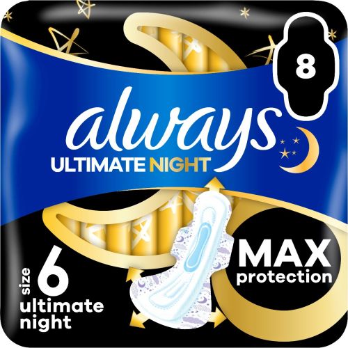 Прокладки гігієнічні Always Ultimate Night, 9 крапель, р.6 №8 в місті Миколаїв : ціни, характеристика.  - фото №1 Прокладки гігієнічні Always Ultimate Night, 9 крапель, р.6 №8 в місті Миколаїв : ціни, характеристика.