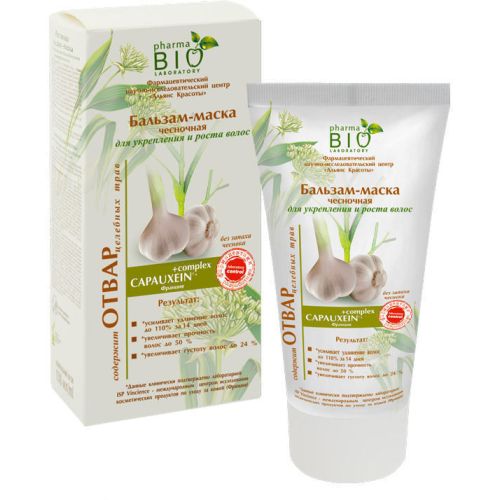 Бальзам-маска Pharma BIO Часникова для зміцнення і зростання волосся 150 мл в місті Рахів : ціни, характеристика.  - фото №1 Бальзам-маска Pharma BIO Часникова для зміцнення і зростання волосся 150 мл в місті Рахів : ціни, характеристика.