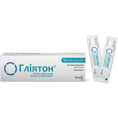 Гліятон 600 мг/7 мл розчин оральний пакет-саше 7 мл №10 в місті Глобине : ціни, характеристика.  - фото №1 Гліятон 600 мг/7 мл розчин оральний пакет-саше 7 мл №10 в місті Глобине : ціни, характеристика.