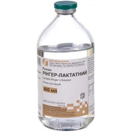 Рингер-лактатный раствор 400 мл в городе Винница : цены, характеристики.  - фото №1 Рингер-лактатный раствор 400 мл в городе Винница : цены, характеристики.