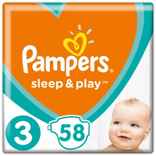 Підгузки Pampers Sleep&Play Midi 3 (5-9 кг) 58 шт в місті Глобине : ціни, характеристика.  - фото №1 Підгузки Pampers Sleep&Play Midi 3 (5-9 кг) 58 шт в місті Глобине : ціни, характеристика.