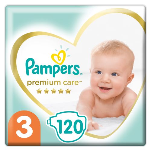 Підгузки Pampers Premium Care розмір 3 (6-10 кг) №120  в місті Глобине : ціни, характеристика.  - фото №1 Підгузки Pampers Premium Care розмір 3 (6-10 кг) №120  в місті Глобине : ціни, характеристика.