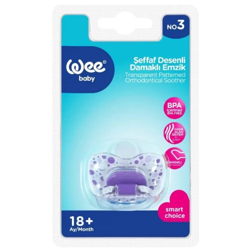 Пустушка Wee Baby (Ві Бейбі) прозора ортодонтична з малюнком № 3 (колір в асортименті) в місті Одеса : ціни, характеристика.  - фото №1 Пустушка Wee Baby (Ві Бейбі) прозора ортодонтична з малюнком № 3 (колір в асортименті) в місті Одеса : ціни, характеристика.