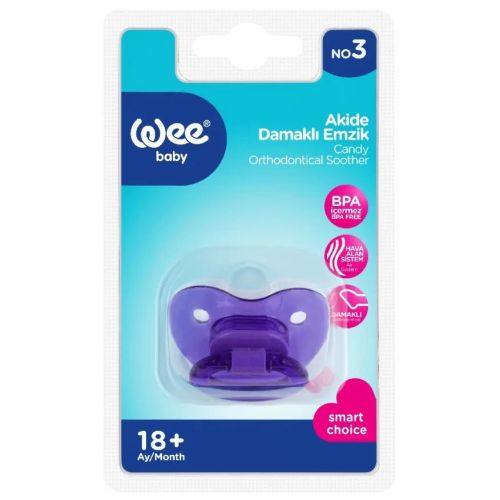 Пустушка Wee Baby (Ві Бейбі) Candy ортодонтична №3 (колір в асортименті) в місті Одеса : ціни, характеристика.  - фото №1 Пустушка Wee Baby (Ві Бейбі) Candy ортодонтична №3 (колір в асортименті) в місті Одеса : ціни, характеристика.