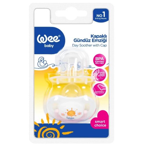 Пустушка Wee Baby (Ві Бейбі) денна ортодонтична з ковпачком № 1 (колір в асортименті) в місті Одеса : ціни, характеристика.  - фото №1 Пустушка Wee Baby (Ві Бейбі) денна ортодонтична з ковпачком № 1 (колір в асортименті) в місті Одеса : ціни, характеристика.