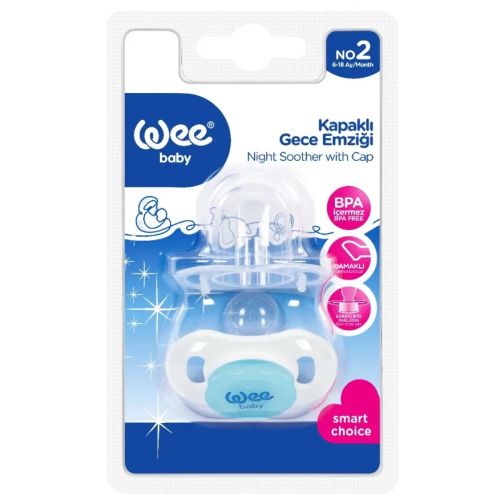 Пустушка Wee Baby (Ві Бейбі) нічна ортодонтична з ковпачком № 2 (колрір в асортименті) в місті Одеса : ціни, характеристика.  - фото №1 Пустушка Wee Baby (Ві Бейбі) нічна ортодонтична з ковпачком № 2 (колрір в асортименті) в місті Одеса : ціни, характеристика.