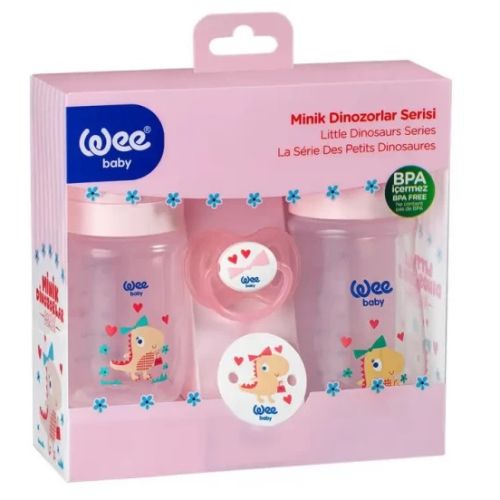 Набір Wee Baby (Ві Бейбі) для годування новонароджених "Динозаврики", рожевий в місті Одеса : ціни, характеристика.  - фото №1 Набір Wee Baby (Ві Бейбі) для годування новонароджених "Динозаврики", рожевий в місті Одеса : ціни, характеристика.