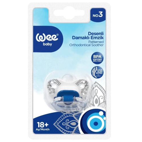 Пустушка Wee Baby (Ві Бейбі) ортодонтична з оберегом від пристріту №3 в місті Одеса : ціни, характеристика.  - фото №1 Пустушка Wee Baby (Ві Бейбі) ортодонтична з оберегом від пристріту №3 в місті Одеса : ціни, характеристика.