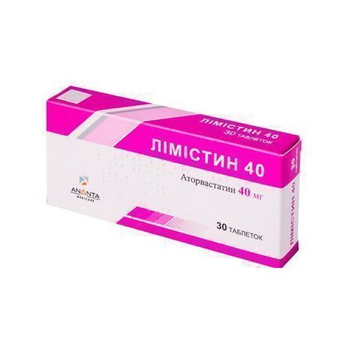 Лімістин-40 40 мг таблетки №30 в місті Харків : ціни, характеристика.  - фото №1 Лімістин-40 40 мг таблетки №30 в місті Харків : ціни, характеристика.