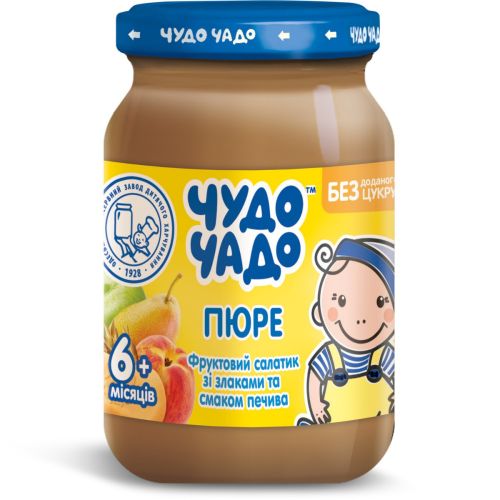 Пюре Чудо-Чадо Фруктовий салат з печивом і злаками 170 г в місті Одеса : ціни, характеристика.  - фото №1 Пюре Чудо-Чадо Фруктовий салат з печивом і злаками 170 г в місті Одеса : ціни, характеристика.