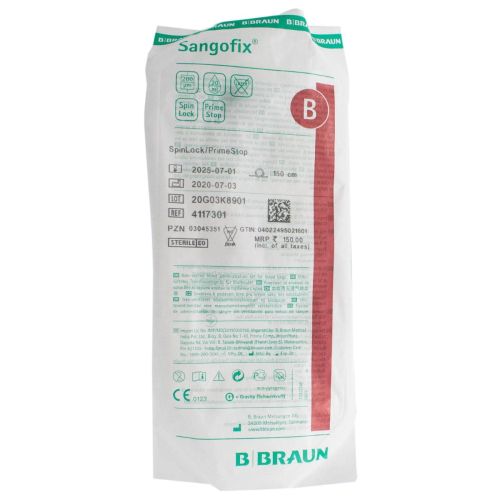 Система для переливання крові з трасфузійних мішків Sangofix B в місті Канів : ціни, характеристика.  - фото №1 Система для переливання крові з трасфузійних мішків Sangofix B в місті Канів : ціни, характеристика.