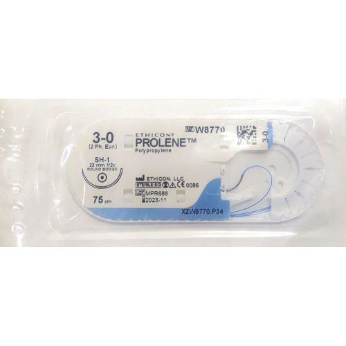 Шовний матеріал Пролен 3-0 W8770 довжина 75 см колюча голка 22 мм 1/2 кола №1 в місті Рахів : ціни, характеристика.  - фото №1 Шовний матеріал Пролен 3-0 W8770 довжина 75 см колюча голка 22 мм 1/2 кола №1 в місті Рахів : ціни, характеристика.