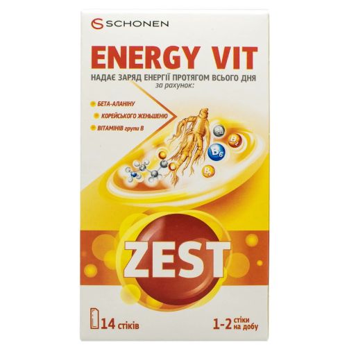 Zest (Зест) Energy Vit (Енерджі Віт) стік № 14 в місті Запоріжжя : ціни, характеристика.  - фото №1 Zest (Зест) Energy Vit (Енерджі Віт) стік № 14 в місті Запоріжжя : ціни, характеристика.