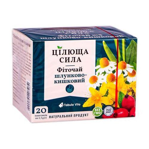 Фіточай Цілюща Сила №5 Шлунково-кишковий 1,5 г фільтр-пакет №20 в місті Ворзель : ціни, характеристика. - фото №1 Фіточай Цілюща Сила №5 Шлунково-кишковий 1,5 г фільтр-пакет №20 в місті Ворзель : ціни, характеристика.