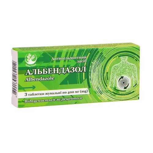 Альбендазол 400 мг таблетки 3 шт. в місті Канів : ціни, характеристика.  - фото №1 Альбендазол 400 мг таблетки 3 шт. в місті Канів : ціни, характеристика.