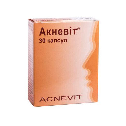 Акневіт 445 мг капсули №30 недорого - фото №1 Акневіт 445 мг капсули №30 недорого