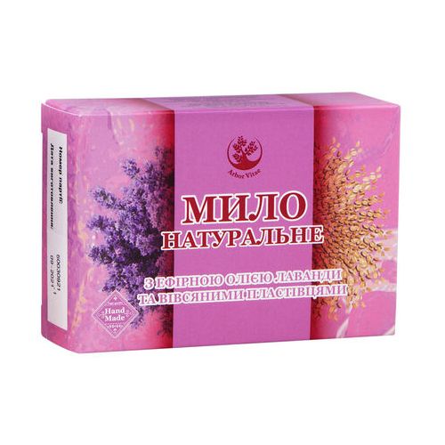 Мило натуральне з ефірною олією лаванди та вівсяними пластівцями, 75 г в місті Вишгород : ціни, характеристика.  - фото №1 Мило натуральне з ефірною олією лаванди та вівсяними пластівцями, 75 г в місті Вишгород : ціни, характеристика.
