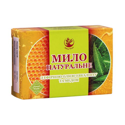 Мило натуральне з ефірною олією евкаліпту та медом, 75 г фото - фото №1 Мило натуральне з ефірною олією евкаліпту та медом, 75 г фото