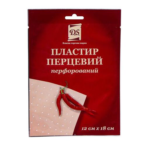 Пластир D.S. перцевий перфорований 12 см х18 см №1 ADD - фото №1 Пластир D.S. перцевий перфорований 12 см х18 см №1 ADD