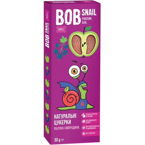 Конфеты Bob Snail (Улитка Боб) яблоко-черная смородина 30 г в городе Винница : цены, характеристики.  - фото №1 Конфеты Bob Snail (Улитка Боб) яблоко-черная смородина 30 г в городе Винница : цены, характеристики.